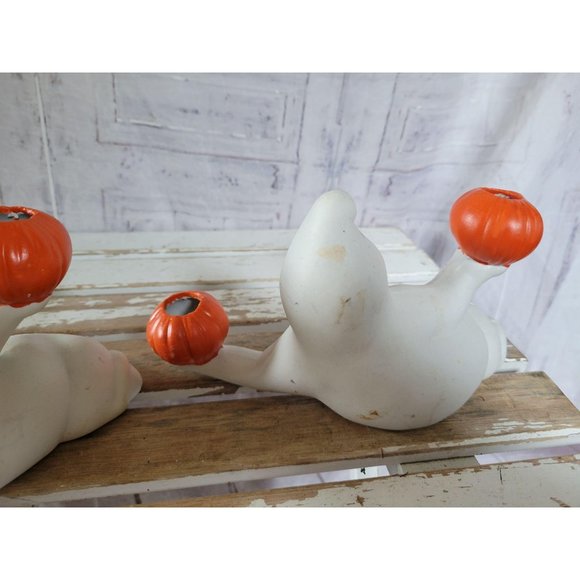 Vintage ceramic ghost candelabra decor candle hold - Picture 7 of 9